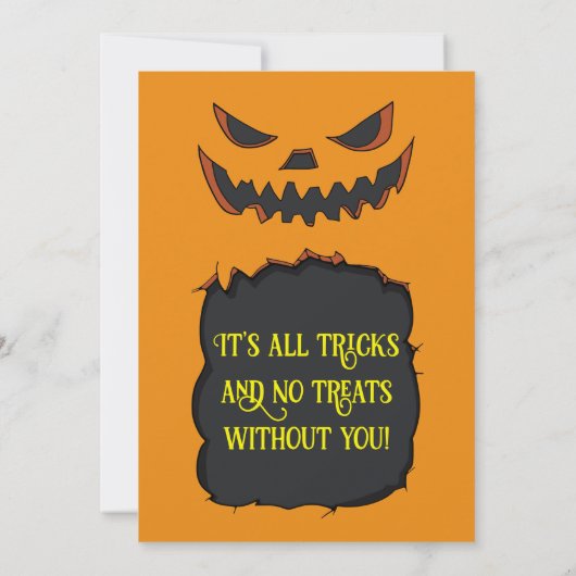 Invitation Cute Spooktacular Halloween Monster fête d'anniver (Dos)