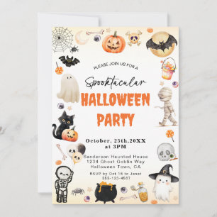 Invitation Cute Spooktacular Halloween Party