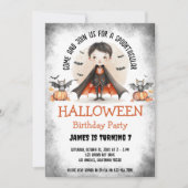Invitation Cute Spooktacular Kids Halloween Boy Anniversaire (Devant)
