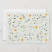 Invitation Cute Spring Bunny Rabbit Fleur sauvage Anniversair (Dos)