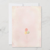 Invitation Cute Squirrel Woodland Boho Girl 1er anniversaire (Dos)