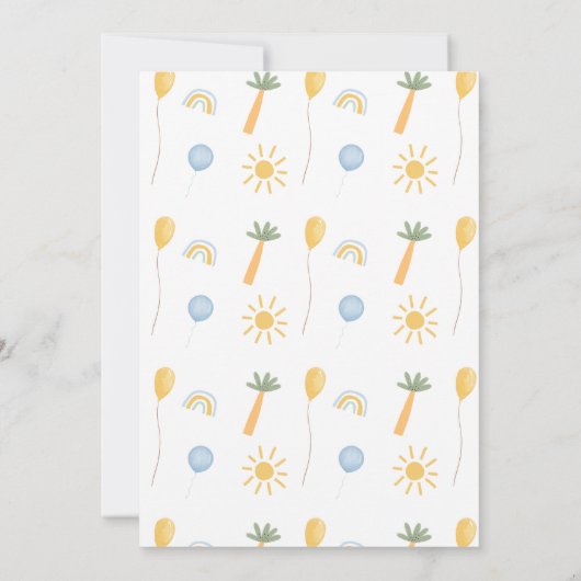 Invitation Cute Stomp Chomp Roar Dinosaur 1er anniversaire (Dos)