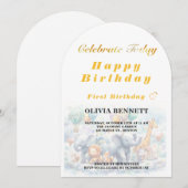 Invitation Cute Storybook Animals First Birthday (Devant / Derrière)