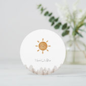 Invitation Cute Sun Mountains Baby Announcement Card (Debout devant)