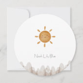 Invitation Cute Sun Mountains Baby Announcement Card (Devant)