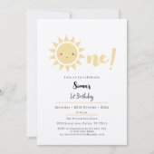 Invitation Cute Sunshine 1er anniversaire (Devant)