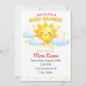 Invitation Cute Sunshine Baby Shower (Devant)