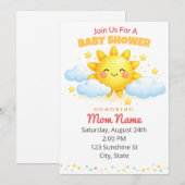 Invitation Cute Sunshine Baby Shower (Devant / Derrière)