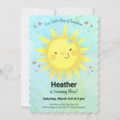 Invitation Cute Sunshine Girl Fête d'anniversaire (Devant)