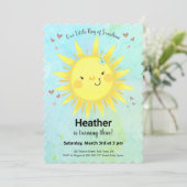 Invitation Cute Sunshine Girl Fête d'anniversaire (Debout devant)