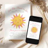 Invitation Cute Sunshine Premier voyage autour du soleil Anni