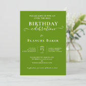 INVITATION CUTE SUR LA COLLINE FÊTE DE CAKE D'ANNIVERSAIRE (Debout devant)