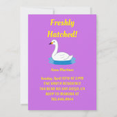 Invitation Cute Swan thème Baby shower fille (Dos)