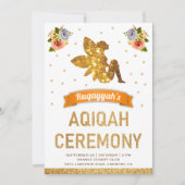 Invitation Cute Sweet Floral Fée Magique Filles Aqiqah (Devant)