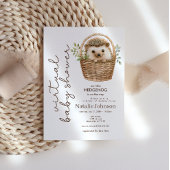 Invitation Cute Sweet Little Hedgehog Virtual Baby Shower