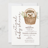 Invitation Cute Sweet Little Hedgehog Virtual Baby Shower (Devant)