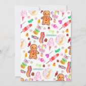 Invitation Cute SWEET ONE Candy Kids Candyland 1er anniversai (Dos)