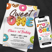 Invitation Cute Sweet One Donut 1er anniversaire
