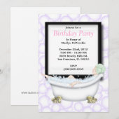 Invitation CUTE Sweet Spa Bain Massage et Beauty Party Invit (Devant / Derrière)