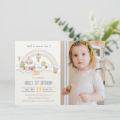 Invitation Cute Swete One Candy Land Photo`1er anniversaire (Debout devant)