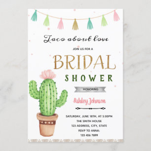 Invitation Cute taco sur la fête de l'amour