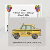 Invitation Cute taxi (Devant / Derrière)
