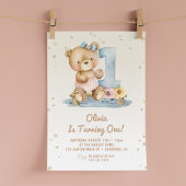 Invitation Cute Teddy Bear 1er anniversaire