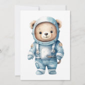 Invitation Cute Teddy Bear Astronaut fête d'anniversaire (Dos)
