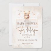 Invitation Cute Teddy Bear Baby Shower (Devant)
