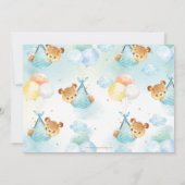 Invitation Cute Teddy Bear Baby shower virtuel par Mail Boy (Dos)