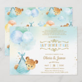 Invitation Cute Teddy Bear Baby shower virtuel par Mail Boy (Devant / Derrière)