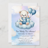 Invitation Cute Teddy Bear Balloon Theme (Devant)