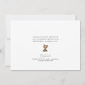 Invitation Cute Teddy Bear Boy Photo Baby shower (Dos)