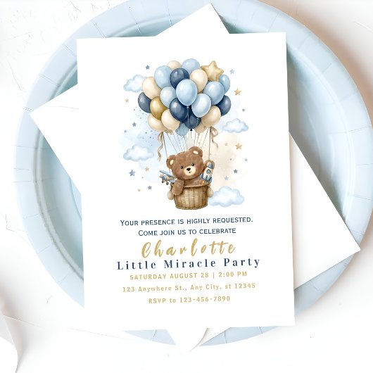 Invitation Cute Teddy Bear Party