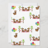 Invitation Cute Teddy Bear Pique-nique 1er Anniversaire Fête  (Dos)