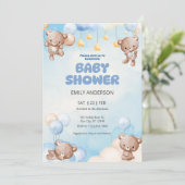 Invitation Cute Teddy Bear Twinkle Little Star (Debout devant)