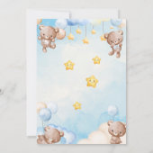 Invitation Cute Teddy Bear Twinkle Little Star (Dos)