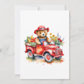 Invitation Cute Teddy Cultivé localement Baby shower rouge ra (Dos)