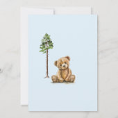 Invitation Cute Teddy Ours Bleu Baby Baby shower garçon (Dos)