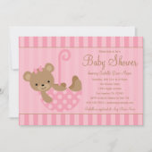 Invitation Cute Teddy | Rose (Devant)