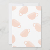 Invitation Cute théière et Teapup Rustique Fête des mariées r (Dos)