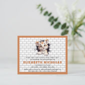 Invitation Cute Tiger Cub Jetant Un Coup D'Oeil Modèle Invita (Debout devant)