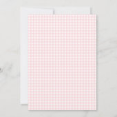 Invitation Cute Topiary Bunny Pink Gingham Girl Birthday  (Dos)