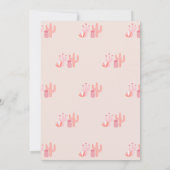 Invitation Cute Tout Llama Fun Rose Premier Anniversaire (Dos)