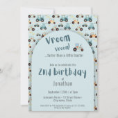 Invitation Cute Tractor ferme garçon 2e anniversaire Invitati (Devant)