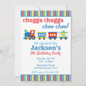 Invitation Cute Train Birthday (Devant)
