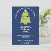 Invitation Cute Tree Joyeuse fête de Noël de la Marine (Debout devant)