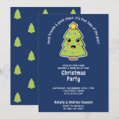Invitation Cute Tree Joyeuse fête de Noël de la Marine (Devant / Derrière)