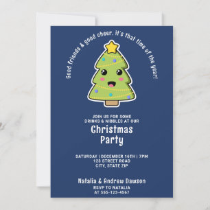 Invitation Cute Tree Joyeuse fête de Noël de la Marine