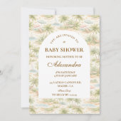 Invitation Cute Tropical Nursery Animals Baby Shower (Devant)